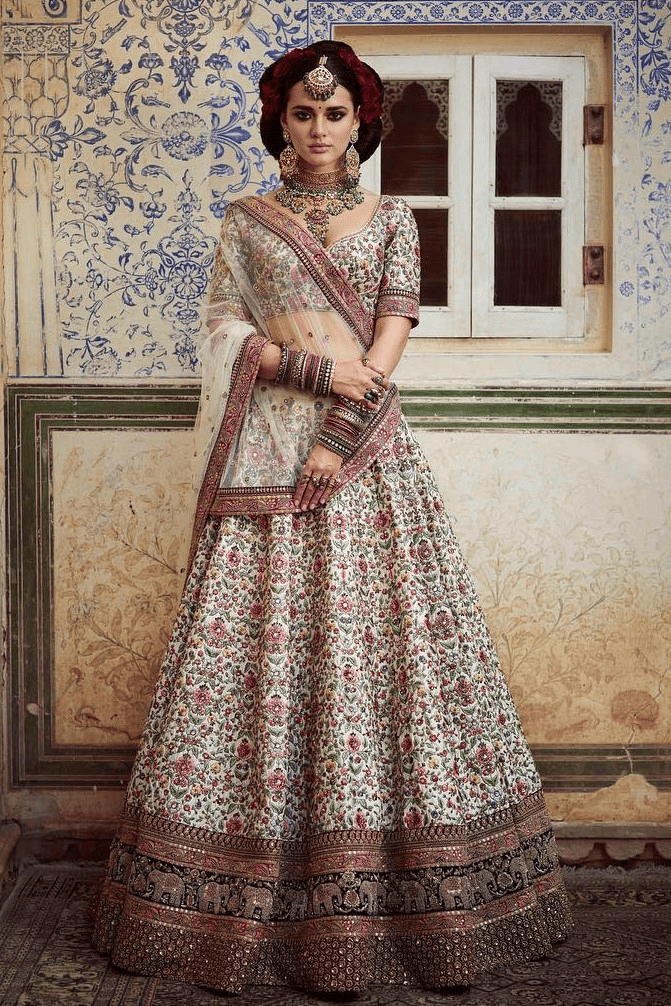 Floral Bridal Lehenga for Fashion Design Inspiration